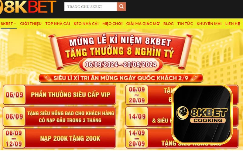 Khuyến mãi 8Kbet thành viên VIP